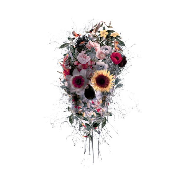 Skull Floral by rizapeker