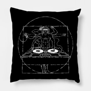 DJ Vitruvian Man Music Dance Party Pillow
