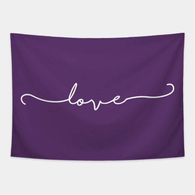 Love Simple Handwriting Tapestry by Salt88