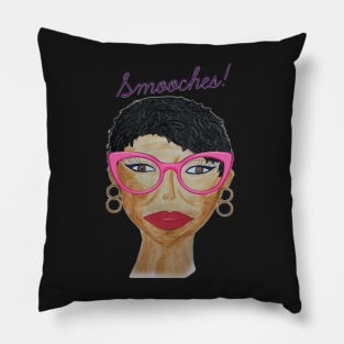 Artwork - Acrylic Painting - Mixed Media Portrait Drawing Pillow