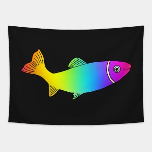 RAINBOW TROUT - Cute Fish in Bright Rainbow Colors Tapestry