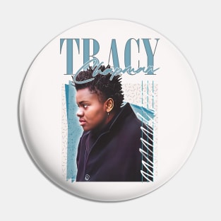 Tracy Chapman / Retro 80s Style Fan Design Pin