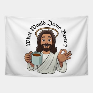 What Would Jesus Brew (black text) Tapestry