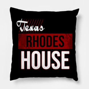 Texas rhodes house Pillow