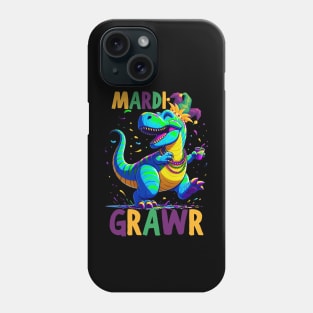 Mardi Gras 2024 Dinosaur Funny Mardi Gras Phone Case