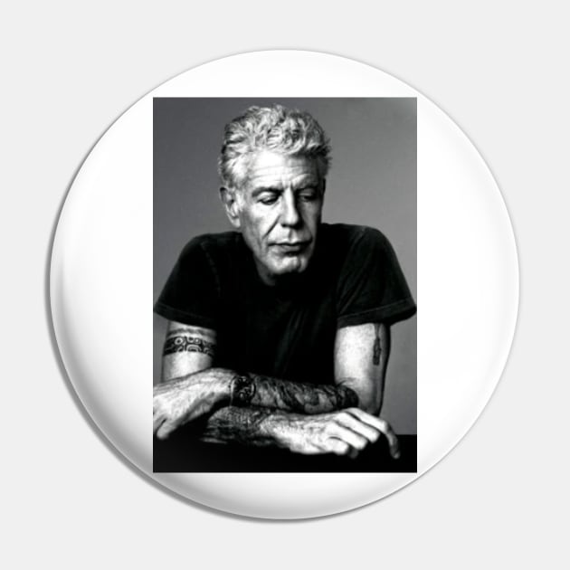 Anthony Bourdain Mode Black Pin by hisakato62