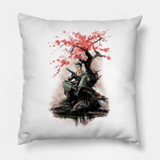 Pirate hunter under the tree Pillow