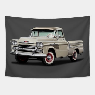 Cameo Cream and Red Pickup Truck Chevy Ford Tapestry