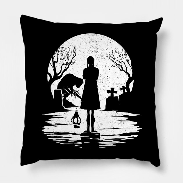 Wednesday Addams Pillow by Scud"