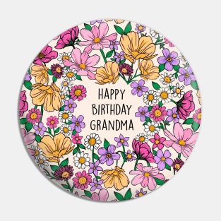 BOTANICAL BIRTHDAY GRANDMA Pin