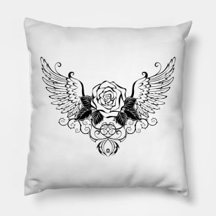 Rose with Wings Pillow