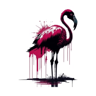 Flamingo Spray Painted T-Shirt