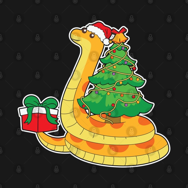 Snake Christmas Tree Reptile Xmas Snake Lover Christmas gift by BadDesignCo