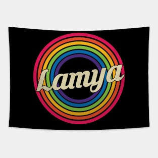 Lamya - Retro Rainbow Style Tapestry