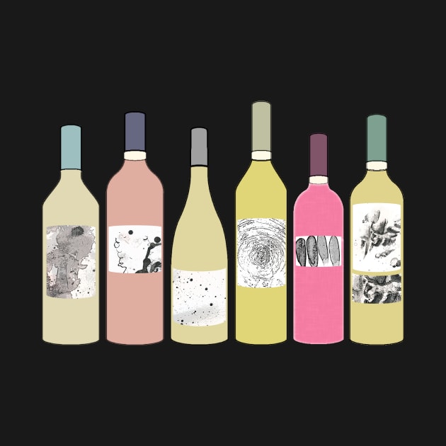 Wine bottle art by annacush