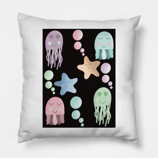 Ocean Doodles #1b Pillow