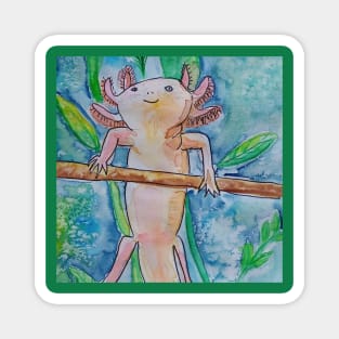 Watercolor axolotl Magnet