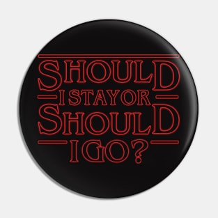 STRANGER THINGS X THE CLASH SHOULD I STAY OR SHOULD GO BLACK T-SHIRT. Pin