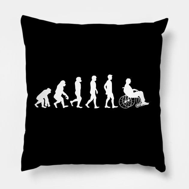 'Evolution Of Wheelchair' Hilarous Wheelchair Gift Pillow by ourwackyhome