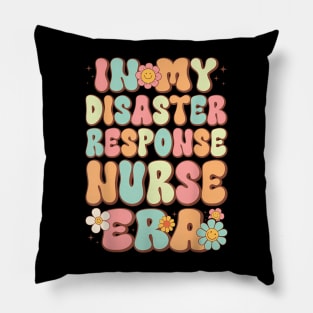 Groovy in My Disaster Response Nurse Era  Retro Pillow