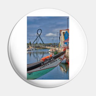 Aveiro - canal boat and bridge Pin