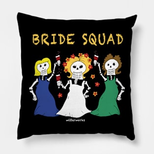 Skeleton Wedding WITHOUT white outline Pillow