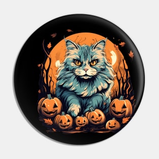 Siberian Cat Halloween, Cat Lover Pin