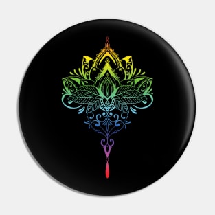 Hindu Lotus - rainbow Pin