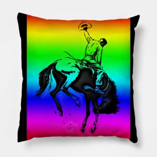 Western Era - Cowboy on Horseback 10 Pillow