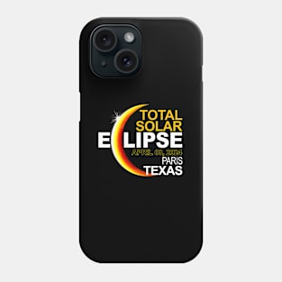 Paris Texas Total Solar Eclipse April 8 2024 Phone Case