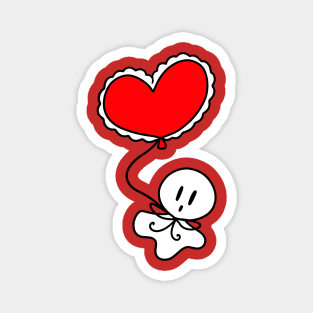 Heart Balloon Ghost Magnet