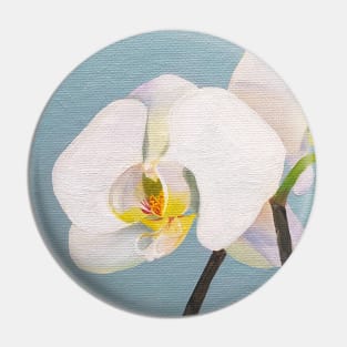 Phaelenopsis - moth orchid painting on pale green Pin