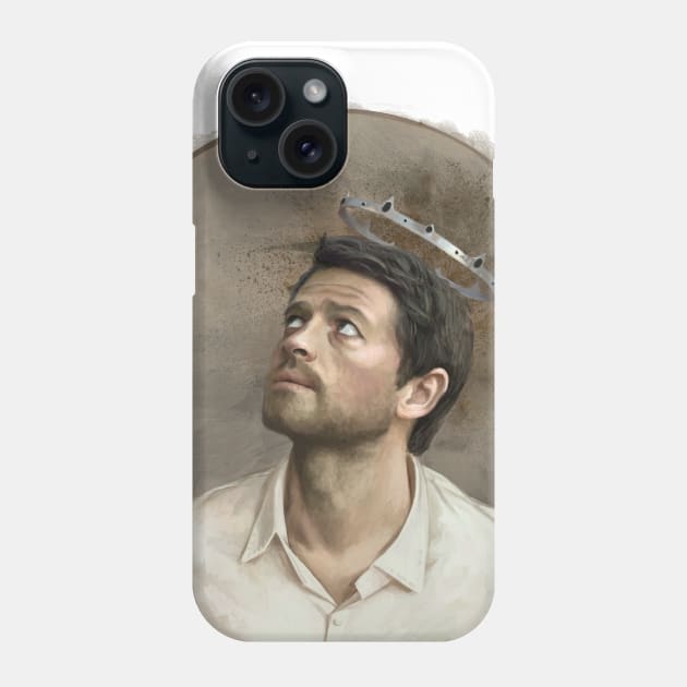 Castiel. White Phone Case by Armellin