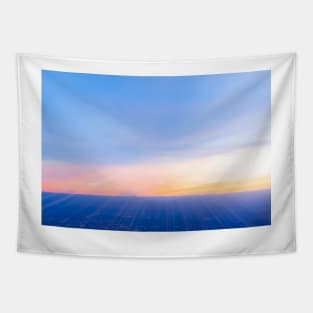 Abstract sunset across urban and desert landscape Tapestry