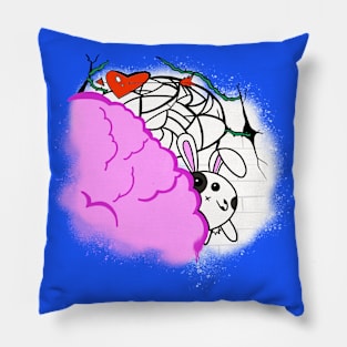 Cotton Candy Bunny World Pillow