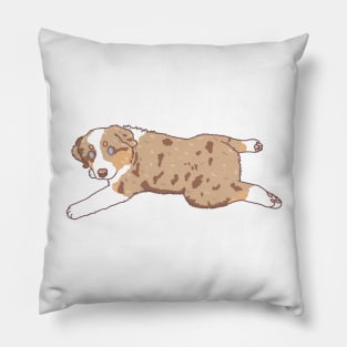 Red Merle Aussie Puppy Pillow