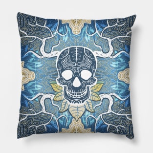 beautiful skull with patterns Pillow