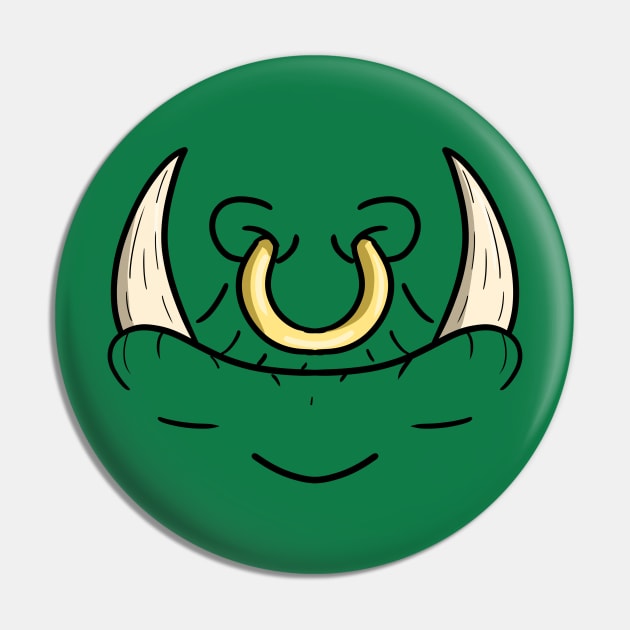 Orc - Face Mask Pin by PorinArt