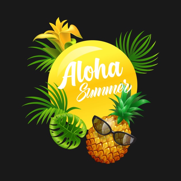 Pineapple Retro Sunglasses Aloha Beaches Hawaii Hawaiian by ArchmalDesign