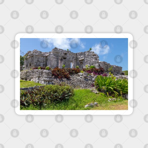 Ancient Mayan Architecture Tulum Mexico Magnet by SafariByMarisa