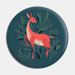 Folk Deer Pin