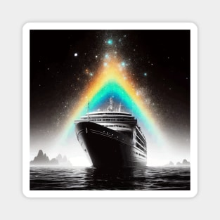 Monochromatic Birthday Family Cruise Ship Rainbow Colors Magnet