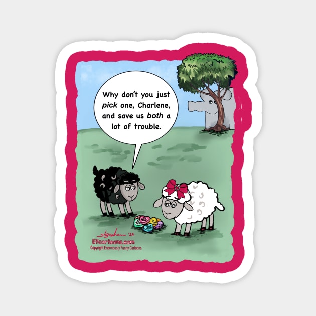 Valentine Choices Magnet by Enormously Funny Cartoons