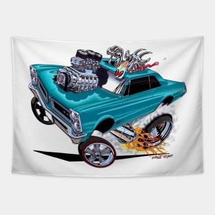 GOATINATOR 1965 GTO blue Tapestry