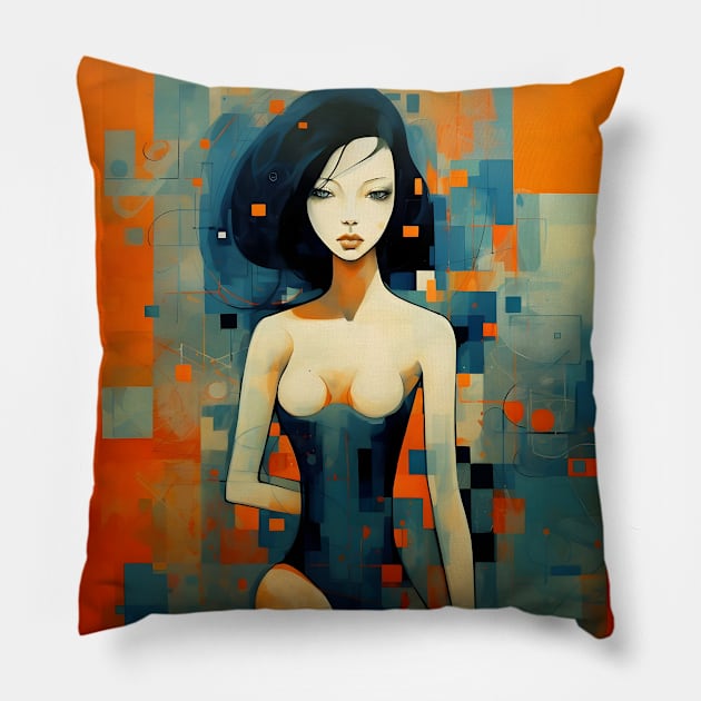 Surreal Girl Pillow by n23tees