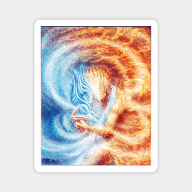 Fire and Ice (cropped, portrait format) Magnet by Sirielle