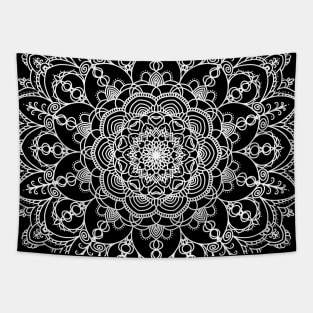 Bohemian floral mandala art pattern Tapestry