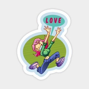 Running Love Magnet