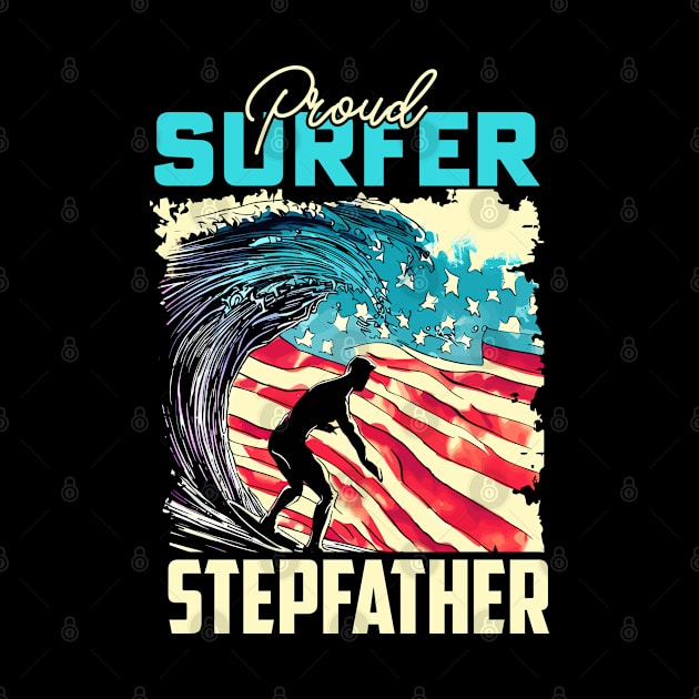 Proud Surfer Stepfather by T-shirt US