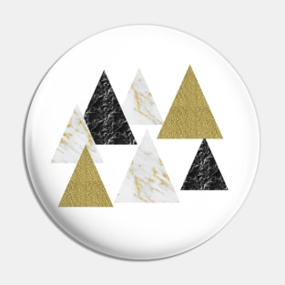 Golden shimmer geometric triangles Pin